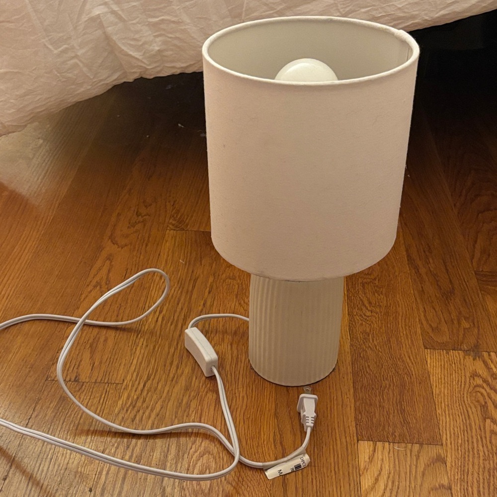 Cute Modern White Table or bed side Lamp